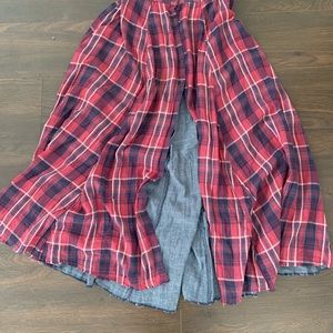 Maxi Plaid Skirt